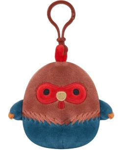 Squishmallows 3.5 Inch Plush S15 Clip-On Reed Brown And Blue Rooster Clearance