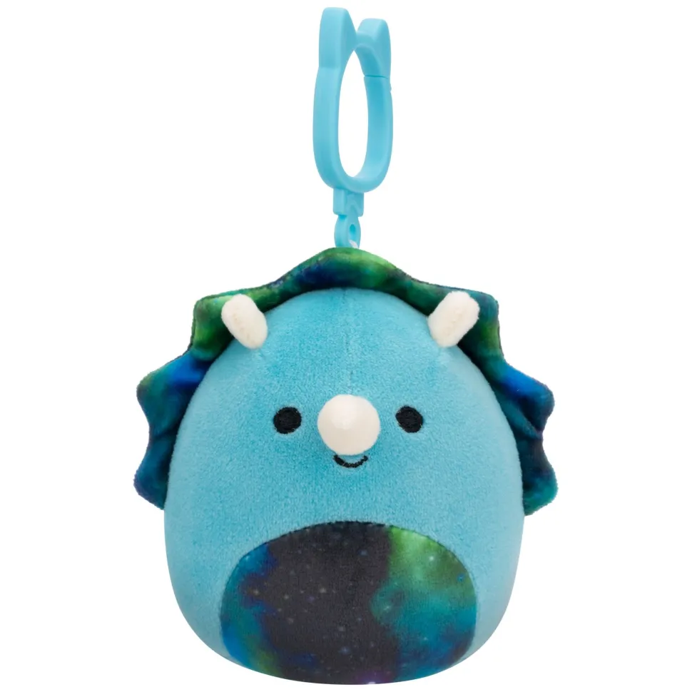 Squishmallows 3.5 Inch Plush Clip-On S20 Vilmos Blue Triceratops Cheap