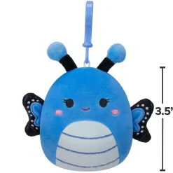 Squishmallows 3.5 Inch Plush Clip-On S20 Waverly Blue Butterfly Sale