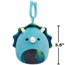 Squishmallows 3.5 Inch Plush Clip-On S20 Vilmos Blue Triceratops Cheap