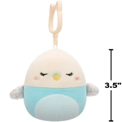Squishmallows 3.5 Inch Plush Clip-On S20 Tycho Blue And White Parakeet Cheap