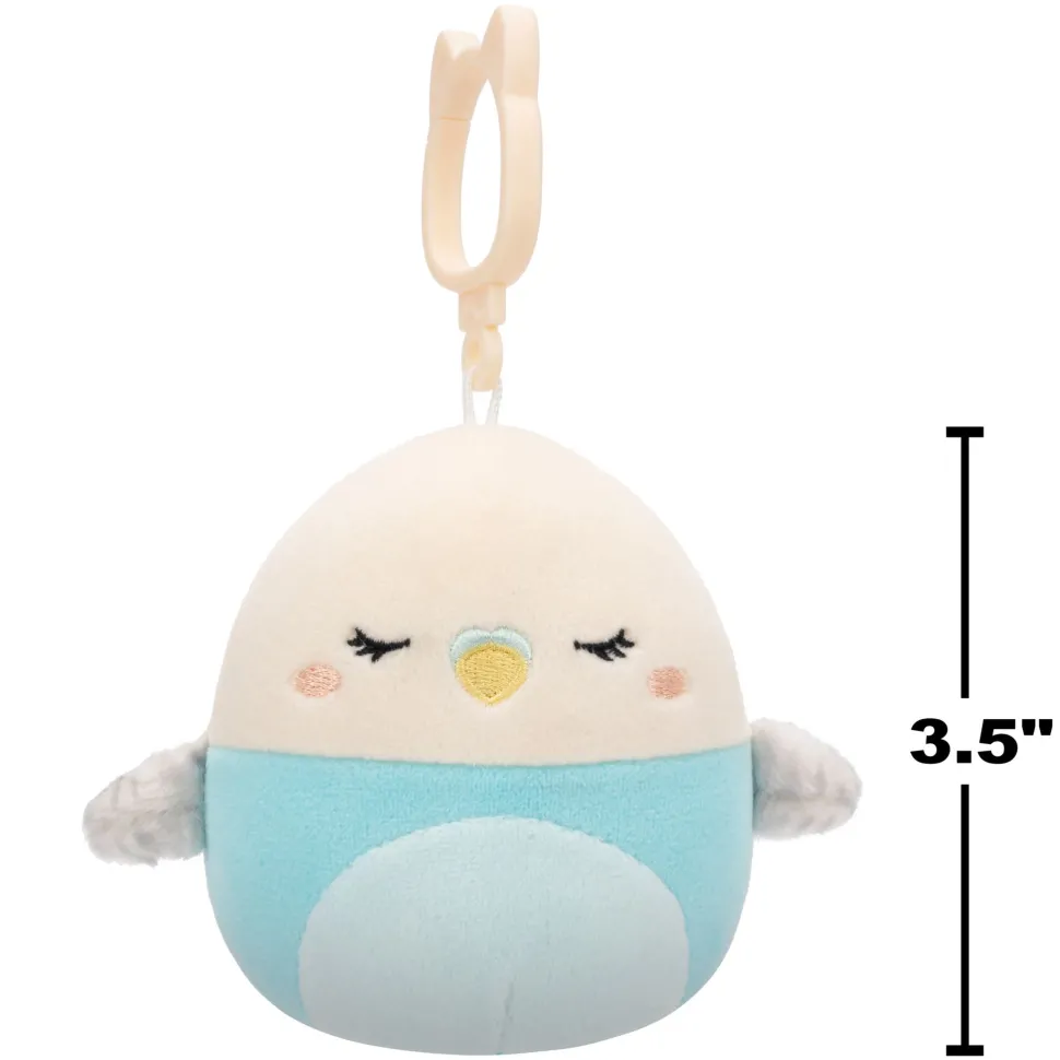 Squishmallows 3.5 Inch Plush Clip-On S20 Tycho Blue And White Parakeet Cheap