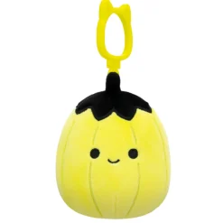 Squishmallows Season Halloween 3.5 Inch Plush Clip-On Neon Lime Green Pumpkin With Black Top Fashion