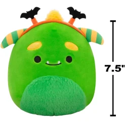 Squishmallows Season Halloween 7.5 Inch Plush Callum Green Monster With Bat Headband Fashion