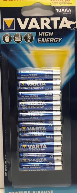 Varta High Energy AAA Battery 10 Pack Flash Sale