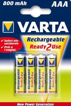 Toyworld NZ VARTA RECHARGEABLE BATTERIES 800MAH AAA 4 PACK Online