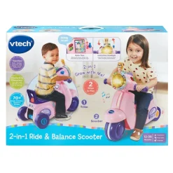 VTech 2-In-1 Ride & Balance Scooter - Pink Online