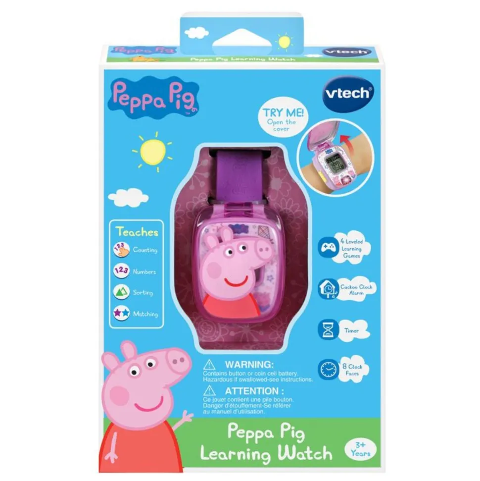 VTech Peppa Pig Learning Watch Purple New