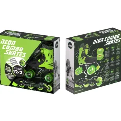 Yvolution Neon 2In1 Combo Skates Black Green Size 12-2 Best Sale