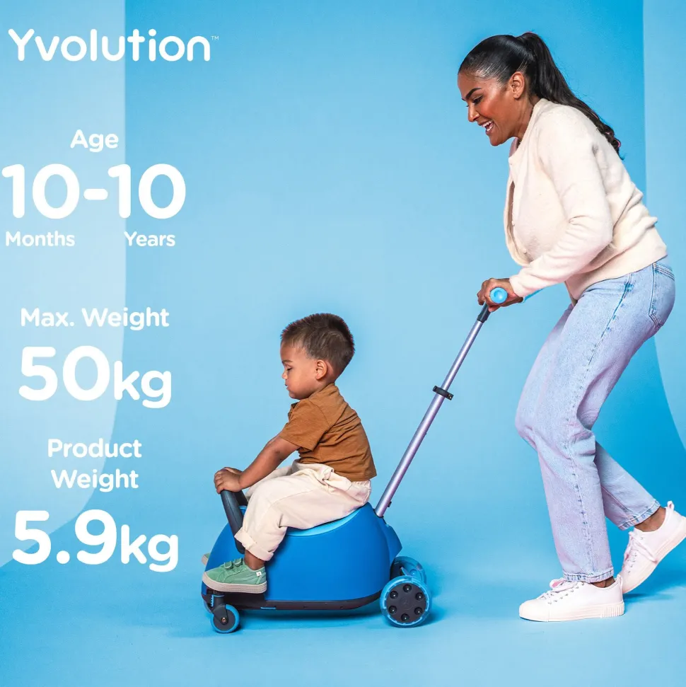 Yvolution Y Glider Luna 5In1 Kids Scooter Blue Best