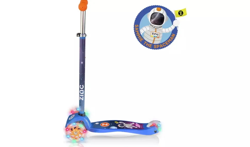 Zinc T-Motion 3 Wheel Scooter Spaceman Design Hot