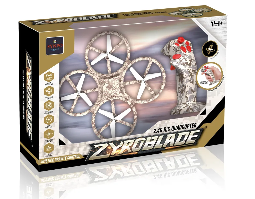 Toyworld NZ Zyroblade 2.4Ghz Remote Control QuaDCopter Camo Drone With Joystick Controller Fashion